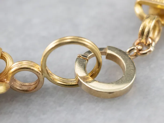 Market Square Jewelers Bracelets Decorative 18K Gold Bar Link Bracelet