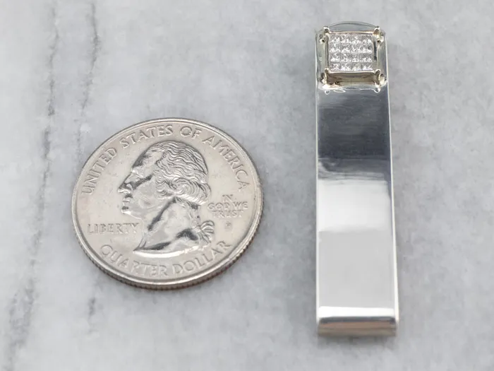 Market Square Jewelers Rings Diamond Sterling Silver Tie Bar