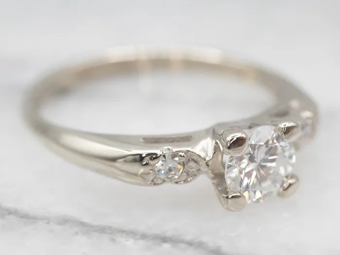 Market Square Jewelers Rings Retro Diamond Engagement Ring with Diamond Accents Market Square Jewelers Rings Retro Diamond Engagement Ring with Diamond Accents