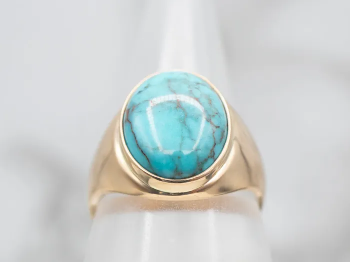 Market Square Jewelers Rings Yellow Gold Bezel Set Turquoise Solitaire Ring Market Square Jewelers Rings Yellow Gold Bezel Set Turquoise Solitaire Ring