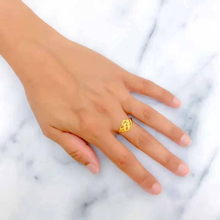 Modish Fancy 22k Gold Ring Andaaz Jewelers Rings