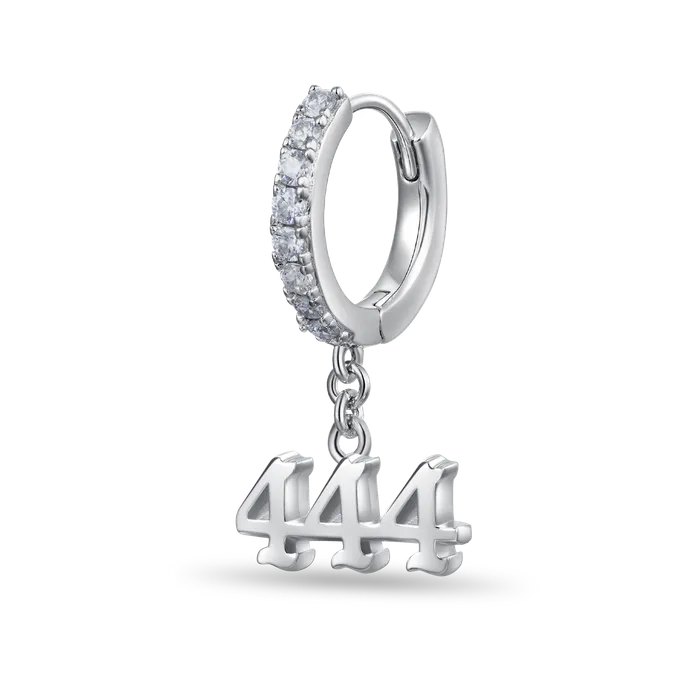 Moissanite Angel Number Dangly Earring 444 aporro Earrings
