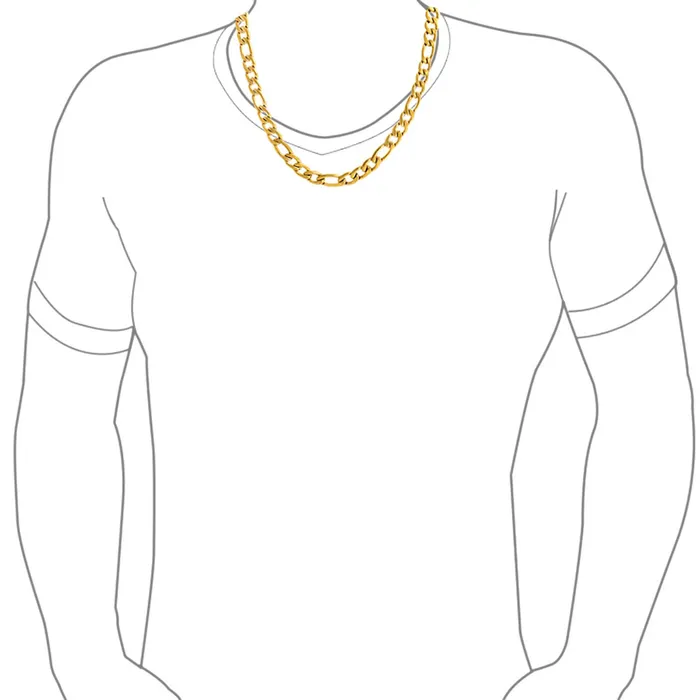 Necklaces 11MM Heavy Silver Tone Stainless Steel Figaro Necklace for Men Various Lengths BlingJewelry Wholesale