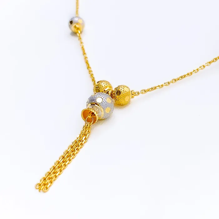Necklaces Fancy MultiColor 22k Gold Necklace Andaaz Jewelers