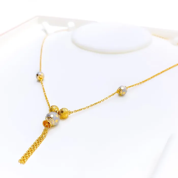 Necklaces Fancy MultiColor 22k Gold Necklace Andaaz Jewelers