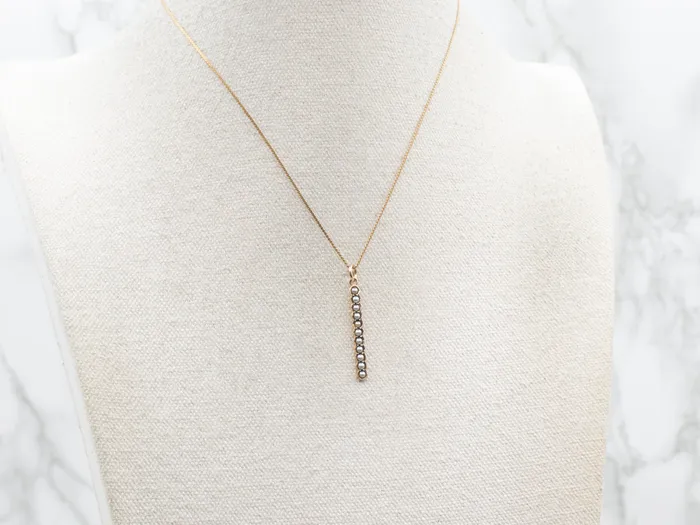 Necklaces Market Square Jewelers Antique Seed Pearl and Gold Conversion Pendant