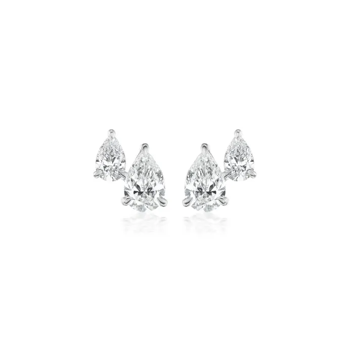 Pearshaped Diamond Stud Earrings CH Collection Earrings