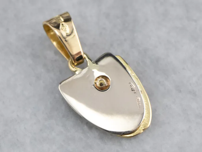 PreStyled Sets Market Square Jewelers 18K Gold Single Diamond Mask Charm