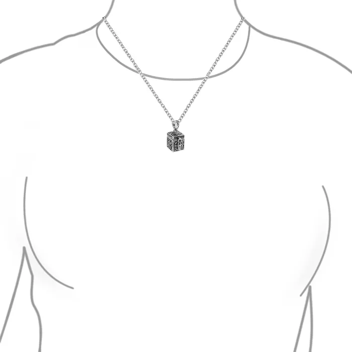 Religious Christian Ichthys Jesus Locket Necklace in Oxidized Sterling Silver BlingJewelry Wholesale Necklaces