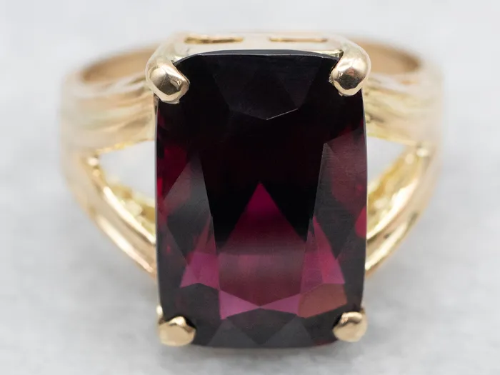 Rhodolite Garnet Solitaire Split Shank Ring Market Square Jewelers Rings Rhodolite Garnet Solitaire Split Shank Ring Market Square Jewelers Rings