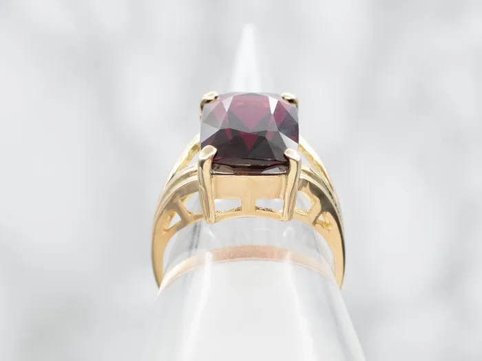 Rhodolite Garnet Solitaire Split Shank Ring Market Square Jewelers Rings Rhodolite Garnet Solitaire Split Shank Ring Market Square Jewelers Rings