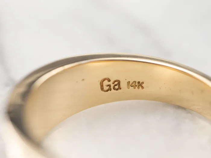 Rings 14K Gold Claddagh Band Ring Market Square Jewelers