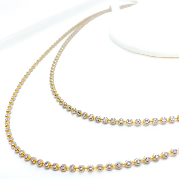 Rings Andaaz Jewelers Dazzling Chic 22K TwoTone Gold Chain 18