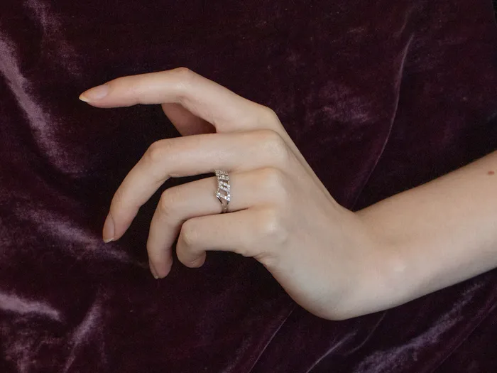 Rings Diamond and Platinum LOVE Ring Market Square Jewelers