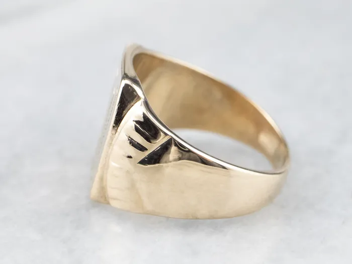 Rings Market Square Jewelers MidCentury SW Gold Signet Ring