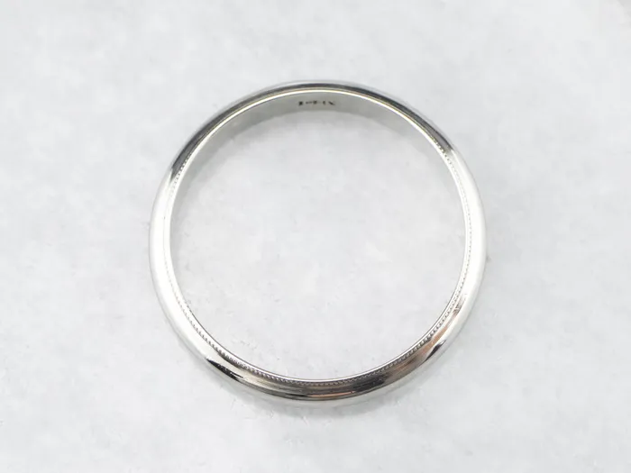 Rings Market Square Jewelers Vintage 14K White Gold Plain Wedding Band Rings Market Square Jewelers Vintage 14K White Gold Plain Wedding Band