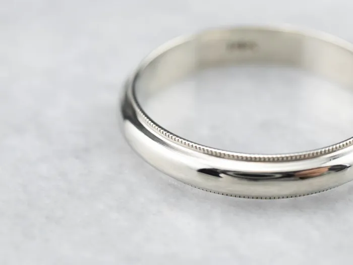 Rings Market Square Jewelers Vintage 14K White Gold Plain Wedding Band Rings Market Square Jewelers Vintage 14K White Gold Plain Wedding Band