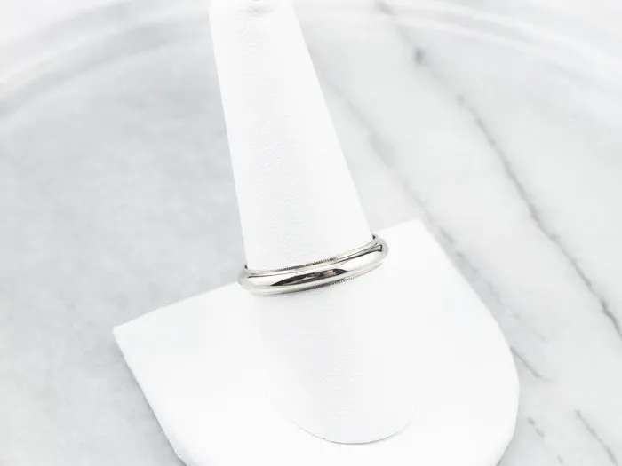 Rings Market Square Jewelers Vintage 14K White Gold Plain Wedding Band Rings Market Square Jewelers Vintage 14K White Gold Plain Wedding Band
