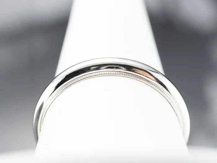Rings Market Square Jewelers Vintage 14K White Gold Plain Wedding Band Rings Market Square Jewelers Vintage 14K White Gold Plain Wedding Band