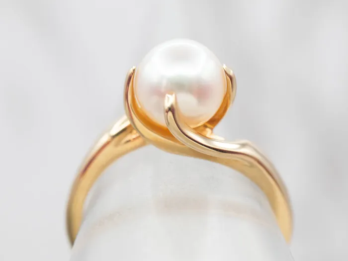 Rings Vintage Pearl Bypass Ring Market Square Jewelers