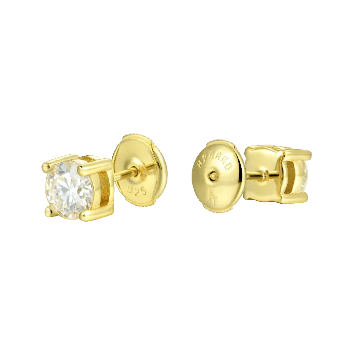 Single Moissanite Round Cut Stud Earring old Earrings Single Moissanite Round Cut Stud Earring old Earrings