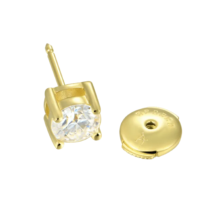 Single Moissanite Round Cut Stud Earring old Earrings Single Moissanite Round Cut Stud Earring old Earrings
