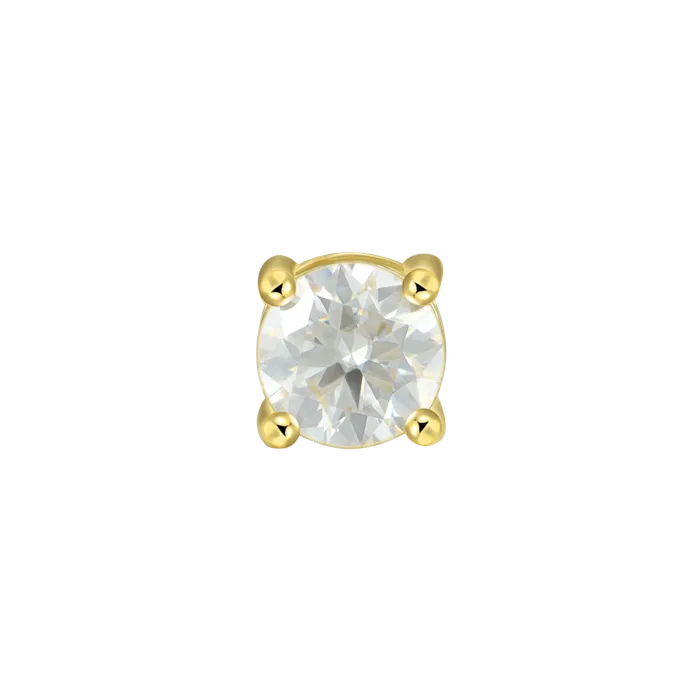 Single Moissanite Round Cut Stud Earring old Earrings Single Moissanite Round Cut Stud Earring old Earrings