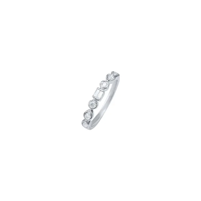 White Gold Diamond Band CH Collection Rings