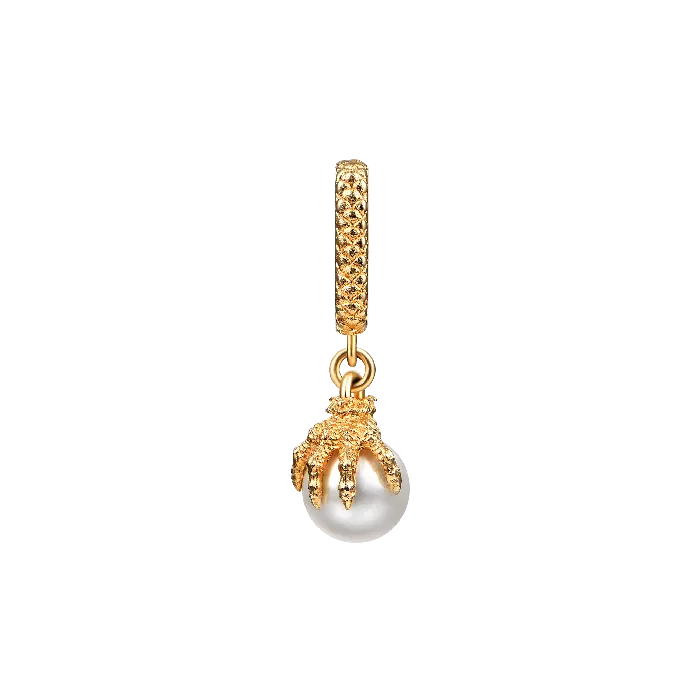 WONG Dragon Claw Pearl Dangly Earring aporro Earrings