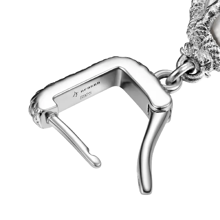 WONG Dragon Claw Pearl Dangly Earring aporro Earrings