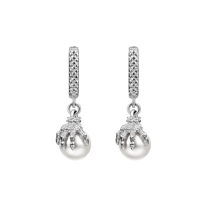 WONG Dragon Claw Pearl Dangly Earring aporro Earrings