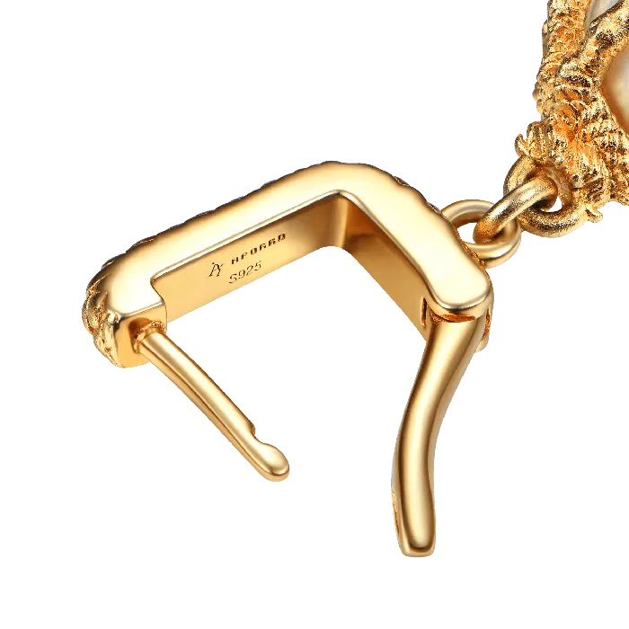 WONG Dragon Claw Pearl Dangly Earring aporro Earrings