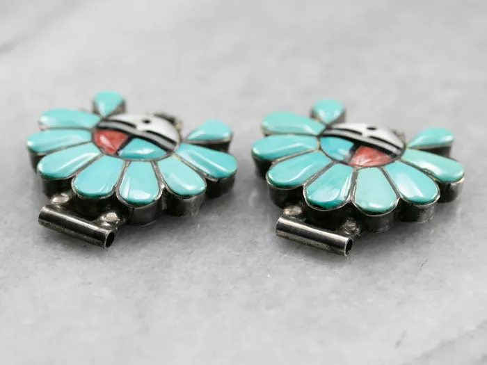 Zuni Sunface Turquoise Watch Tips Market Square Jewelers Watches