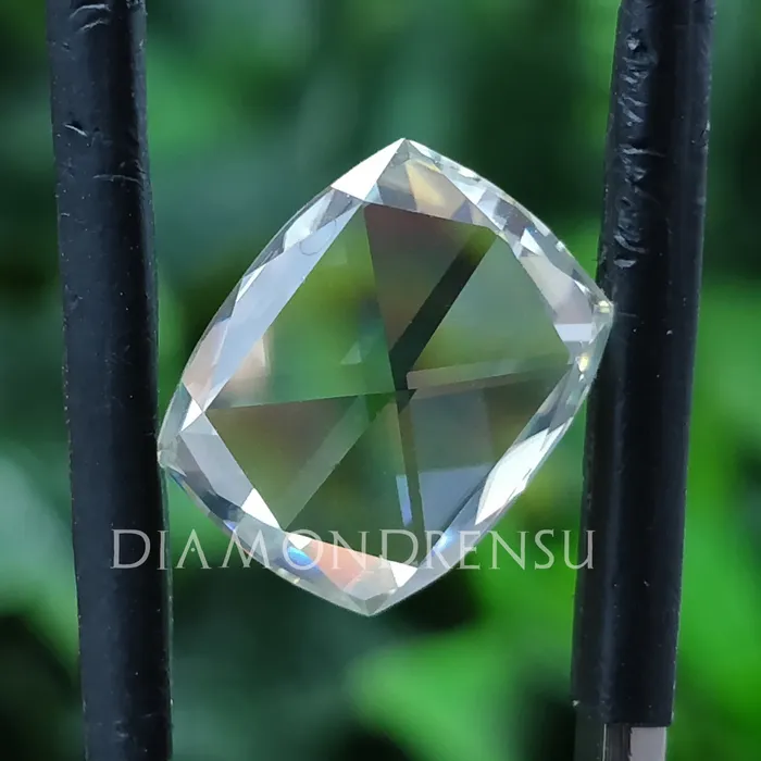 Antique 391 CT Cushion Cut Flat Rose Cut Loose Moissanite for Ring Diamondrensu Rings Antique 391 CT Cushion Cut Flat Rose Cut Loose Moissanite for Ring Diamondrensu Rings