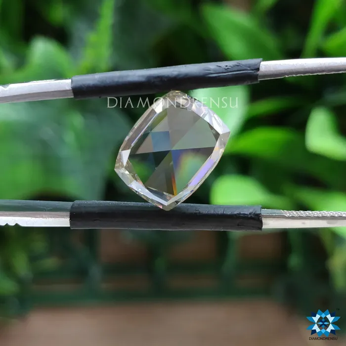 Antique 391 CT Cushion Cut Flat Rose Cut Loose Moissanite for Ring Diamondrensu Rings Antique 391 CT Cushion Cut Flat Rose Cut Loose Moissanite for Ring Diamondrensu Rings