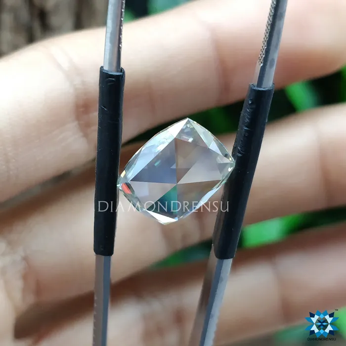 Antique 391 CT Cushion Cut Flat Rose Cut Loose Moissanite for Ring Diamondrensu Rings Antique 391 CT Cushion Cut Flat Rose Cut Loose Moissanite for Ring Diamondrensu Rings