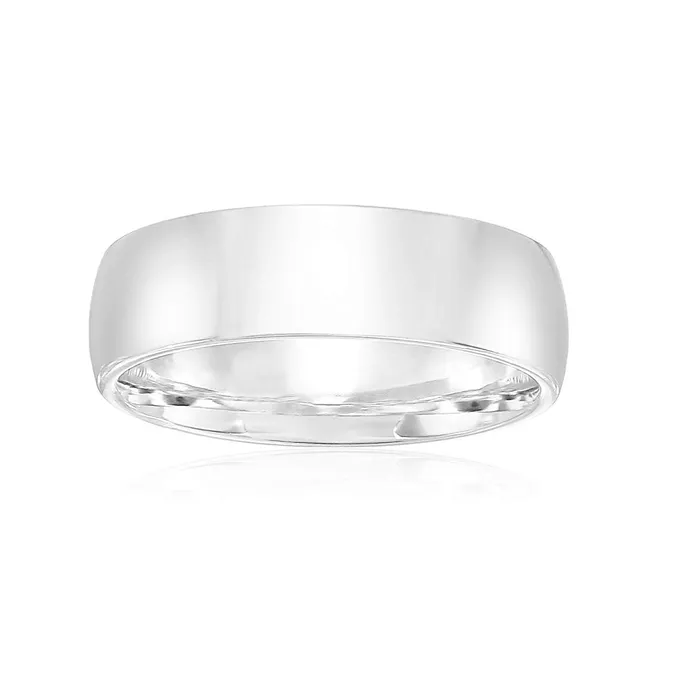 DecadenceJewelry Rings DECADENCE 10K or 14K Yellow White Gold 5mm Polished Comfort Feel Plain Wedding Band Size 414