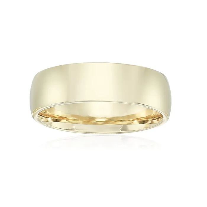 DecadenceJewelry Rings DECADENCE 10K or 14K Yellow White Gold 5mm Polished Comfort Feel Plain Wedding Band Size 414