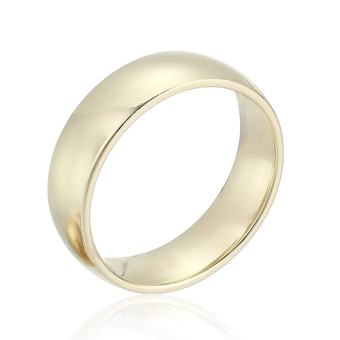 DecadenceJewelry Rings DECADENCE 10K or 14K Yellow White Gold 5mm Polished Comfort Feel Plain Wedding Band Size 414