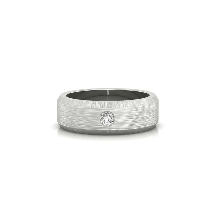 Diamondrensu 240 MM Round Cut Moissanite Flush Setting Dazzling Mens Wedding Band Rings