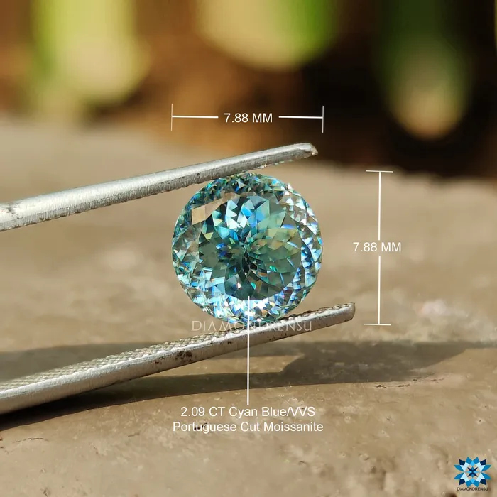 Diamondrensu Earrings Antique 209 CT Portuguese Cut Moissanite Loose Stone for Wedding Earrings Diamondrensu Earrings Antique 209 CT Portuguese Cut Moissanite Loose Stone for Wedding Earrings