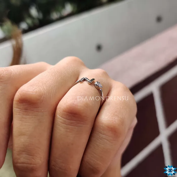 Diamondrensu Rings 012 CT Round Brilliant Cut N Letter Personalized Wedding Band Diamondrensu Rings 012 CT Round Brilliant Cut N Letter Personalized Wedding Band