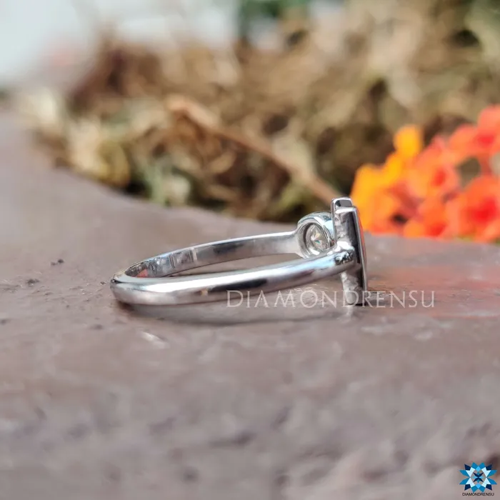 Diamondrensu Rings 012 CT Round Brilliant Cut N Letter Personalized Wedding Band Diamondrensu Rings 012 CT Round Brilliant Cut N Letter Personalized Wedding Band