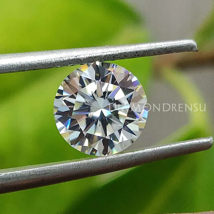 Diamondrensu Rings 122 CT Round Brilliant cut Colorless Loose Moissanite for Engagement Ring
