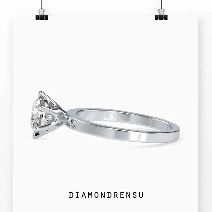 Diamondrensu Rings 6 Prong Engagement Ring With Solitaire Setting