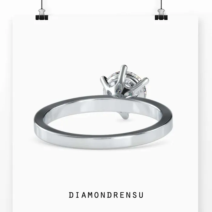 Diamondrensu Rings 6 Prong Engagement Ring With Solitaire Setting