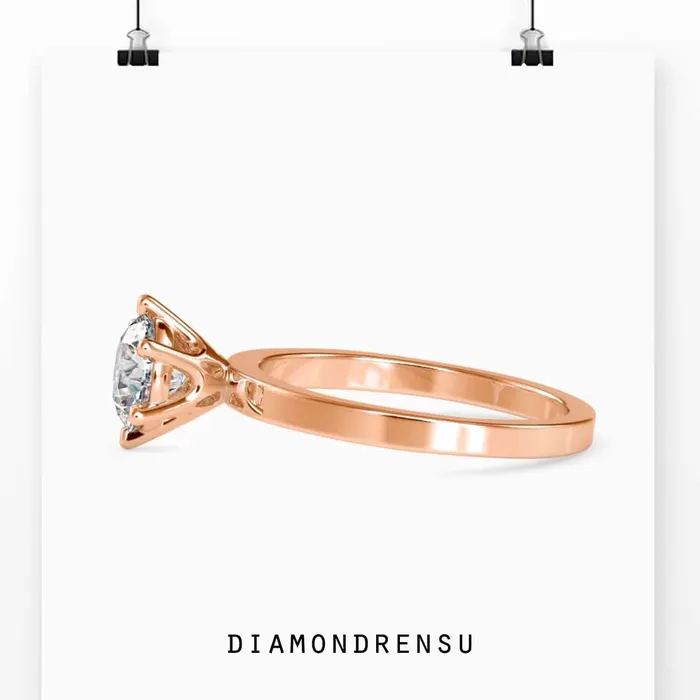 Diamondrensu Rings 6 Prong Engagement Ring With Solitaire Setting
