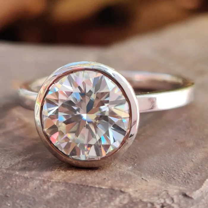 Diamondrensu Rings Mossianite Engagement Ring
