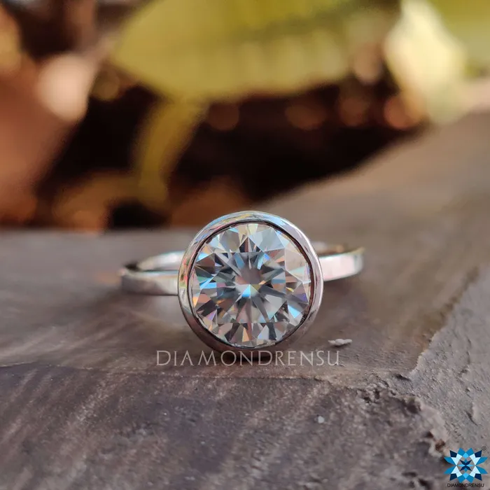 Diamondrensu Rings Mossianite Engagement Ring