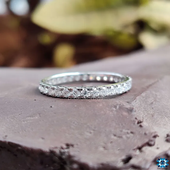 Diamondrensu Rings Wedding Band Ring White Gold